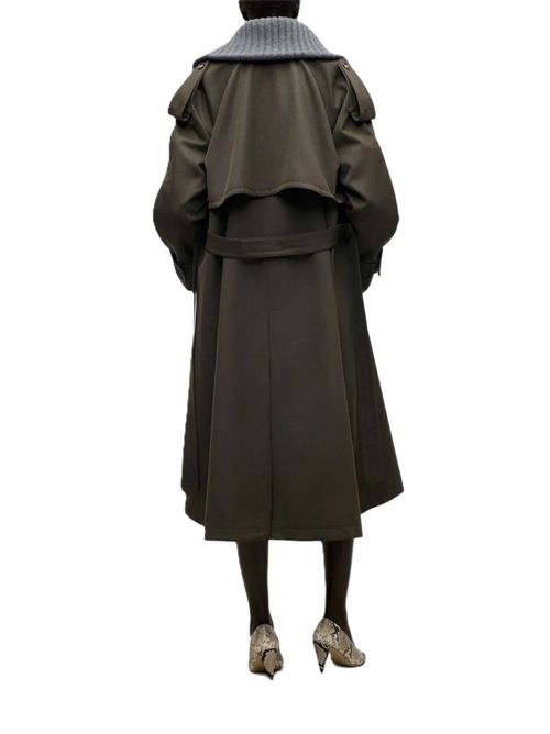 Trench doppiopetto con cintura Victoria Beckham | 1426WCT007669B10008 GOLDEN EMBER